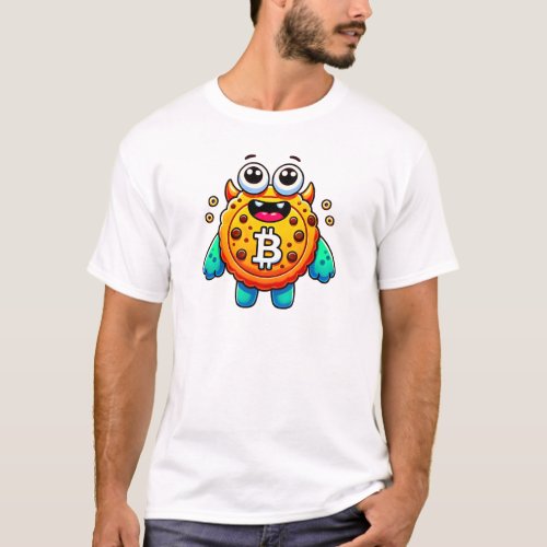 Cute Bitcoin BTC Cryptocurrency Monster T_Shirt