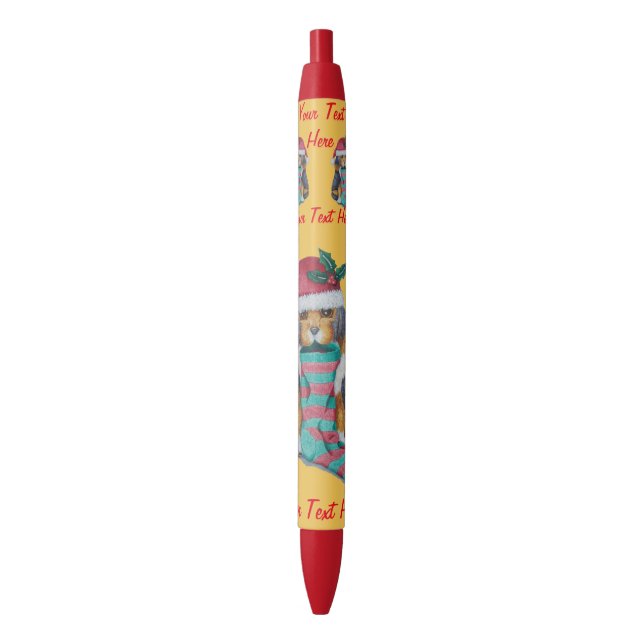 cute black and brown puppy dog for christmas pen (Front Vertical)