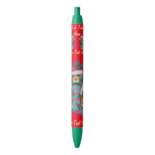 cute black and brown puppy dog for christmas pen