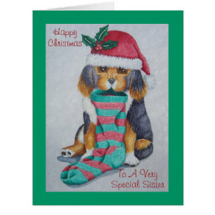 cute black and brown puppy for special sister cards