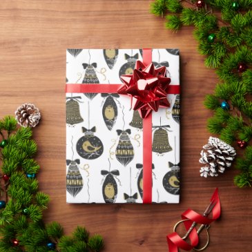 Cute Black and Gold Christmas Ornaments
