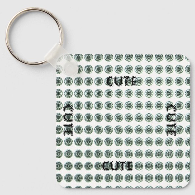 CUTE_ BLACK AND GREEN  KEYCHAIN (Front)