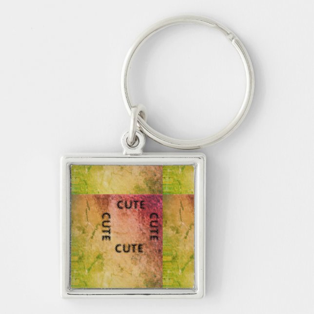 CUTE_ BLACK AND LIGHT   ( Green Red Yellow  ) Keychain (Front)