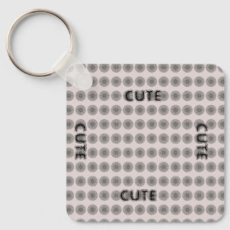 CUTE_ BLACK AND LIGHT PINK KEYCHAIN