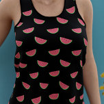 Cute Black And Pink Watermelon Slices Summer Tank Top at Zazzle
