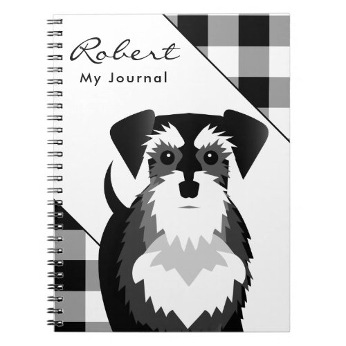 Cute Black and Silver Schnauzer Notebook