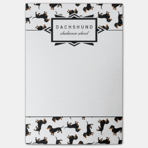 Cute Black and Tan Dachshund Custom Text Post-it Notes