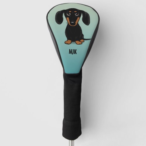 Cute Black and Tan Dachshund Wiener Dog Custom Golf Head Cover