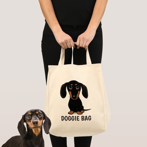Cute Black and Tan Dachshund Wiener Dog Doggie Tote Bag