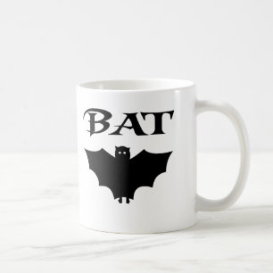 Cute Black And White Bat Halloween Coffee Mug