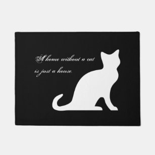 Black Cat Doormats Welcome Mats Zazzle