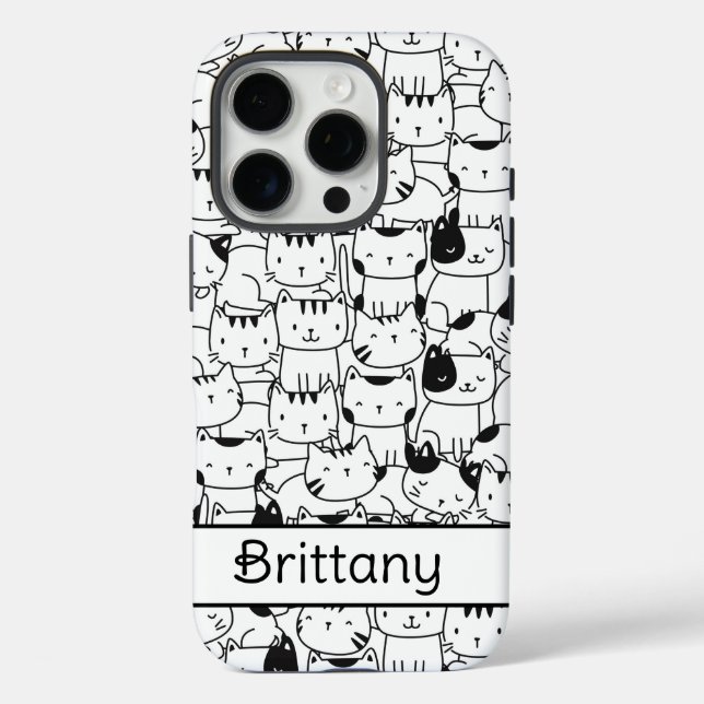 Cute Black And White Cats Case-Mate iPhone Case (Back)