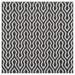 Cute black and white chevron ikat pattern fabric