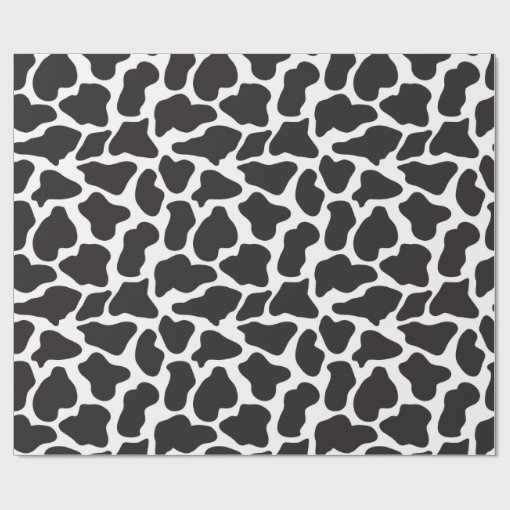 Cute Black and White Cow Print Wrapping Paper | Zazzle