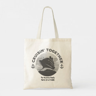 Cute Black and White Cruise PERSONALIZE Tote Bag