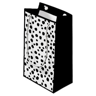 Cute Black and White Dalmatian Spot Animal Print Small Gift Bag