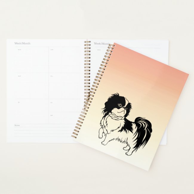 Cute Black and White Dog Planner
