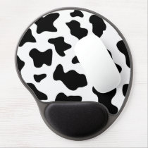 cute  black and white farm dairy cow print gel mouse pad