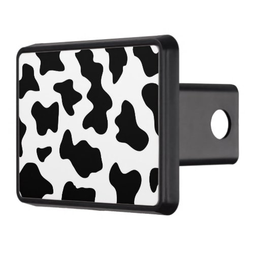 cute  black and white farm dairy cow print hitch cover