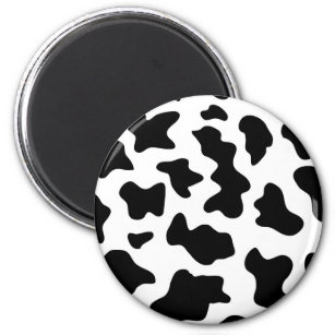 cute  black and white farm dairy cow print magnet