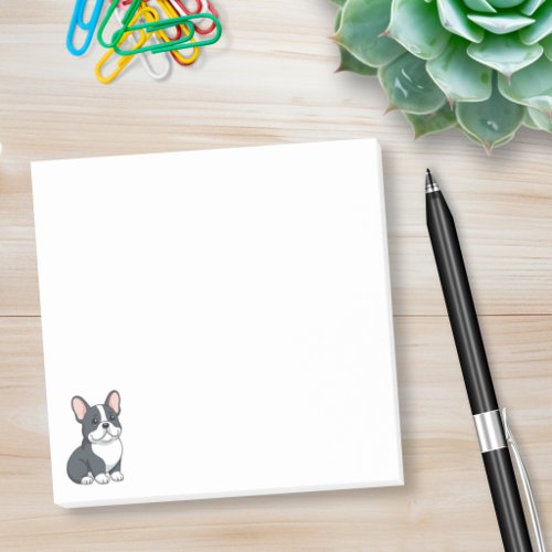 Cute Black and White French Bulldog Post-it Notes