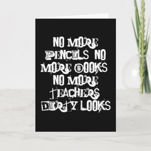 Cute Black and White Graduation Card