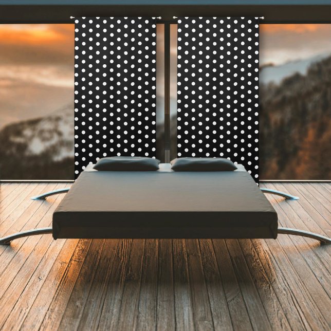 Cute black and white large polka dot pattern sheer curtains (Creator Uploaded)