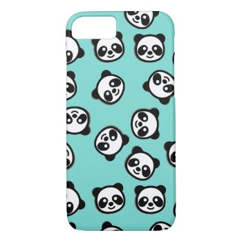 Cute Black And White Panda Cartoon Pattern Iphone 8/7 Case by Tissling at Zazzle