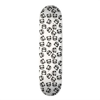 Cute Black And White Panda Cartoon Pattern Skateboard Deck by Tissling at Zazzle