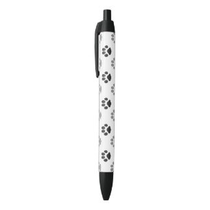 Cute Black And White Paw Prints Pattern Pen