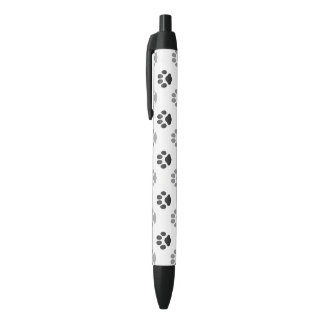 Cute Black And White Paw Prints Pattern Pen