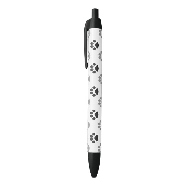 Cute Black And White Paw Prints Pattern Pen (Top (Vertical))