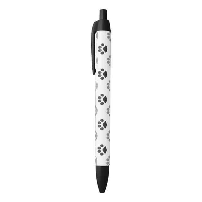 Cute Black And White Paw Prints Pattern Pen | Zazzle