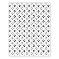 Cute Black And White Paw Prints Pattern
