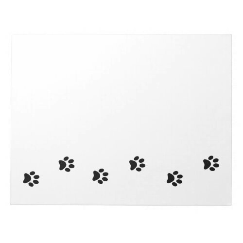 Cute Black and White Paws and Enjoy Life Notepad