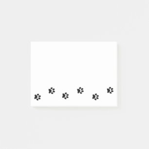 Cute Black and White Paws and Enjoy Life Post-it Notes