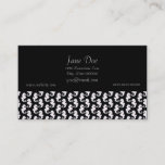 Cute Black and White Seahorse Pattern Business Card