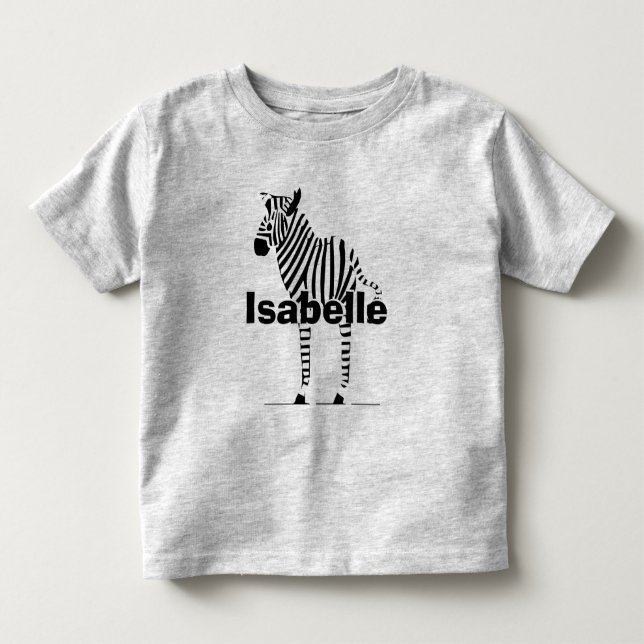 Cute Black and White Zebra Lovers Gifts Toddler T-shirt (Front)