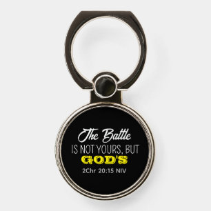 Cute Black and Yellow Bible Verse Christian Faith Phone Ring Stand