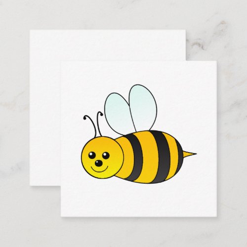 Cute Black And Yellow Striped Bumble Bee Note Card