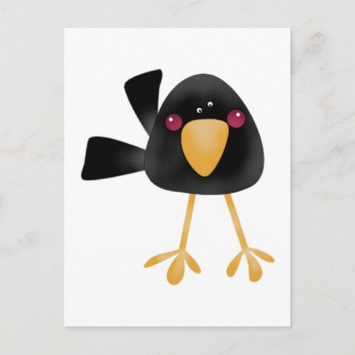 Cute Black Baby Crow Postcards