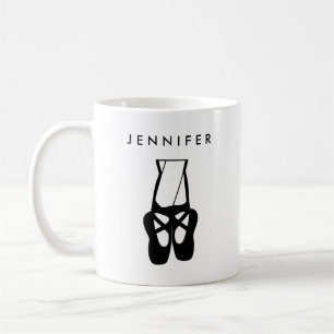Cute Black Ballet Slippers En Pointe Coffee Mug