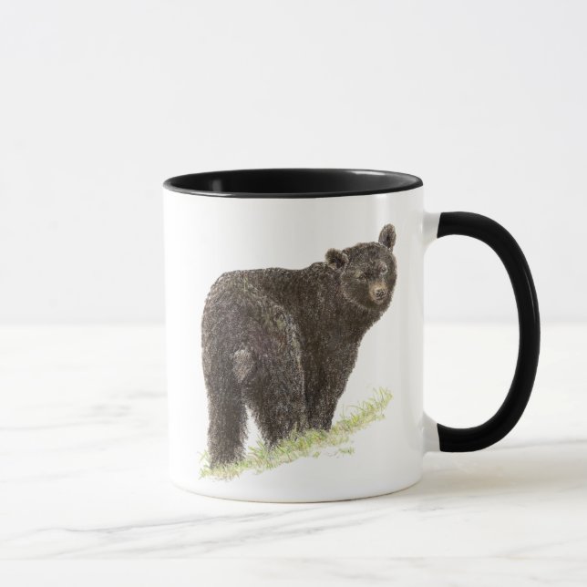 Cute Black Bear,   Animal Nature, Wildlife Mug (Right)