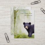 Cute Black Bear Cub Business Card at Zazzle