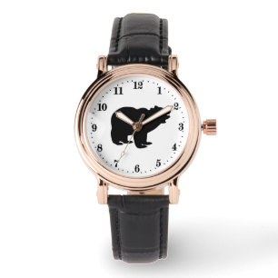 cute black bear lover watch