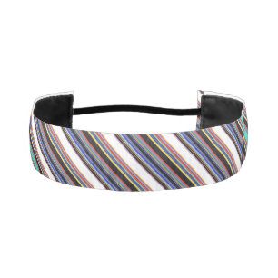 Cute black blue stripes athletic headband