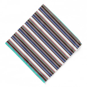 Cute black blue stripes bandana