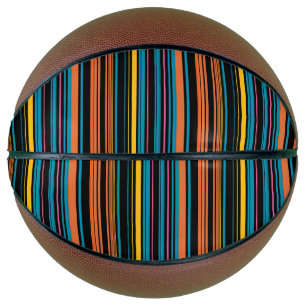 Cute black blue stripes basketball