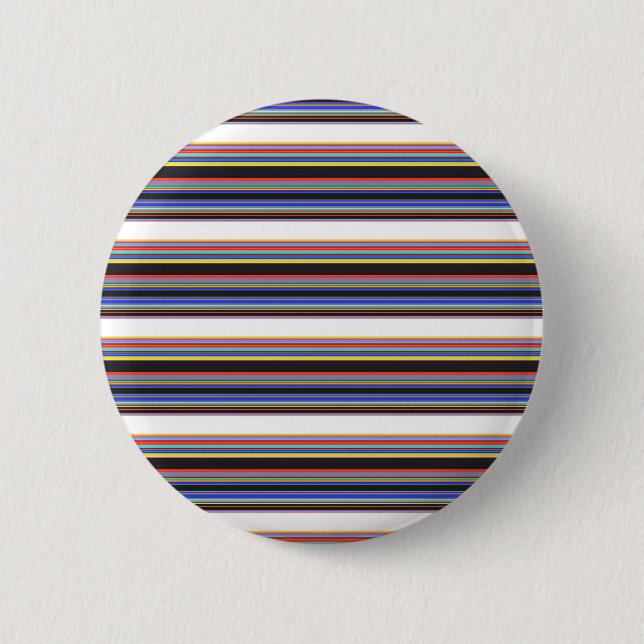 Cute black blue stripes button (Front)