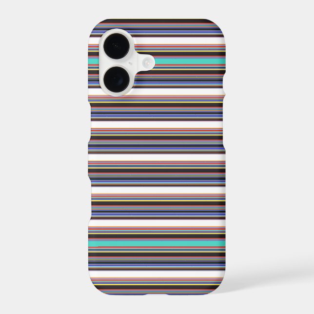 Cute black blue stripes Case-Mate iPhone case (Back)